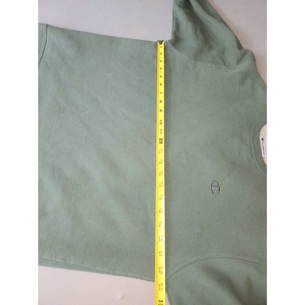 Champion Mens Crewneck Sweatshirt Olive Sage Green Size Large Monogram C Logo - Picture 7 of 10